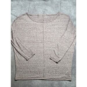 ATHLETA Flow Top Size L Essence Spacedye Flora Mauve Oversized Flowy Comfort